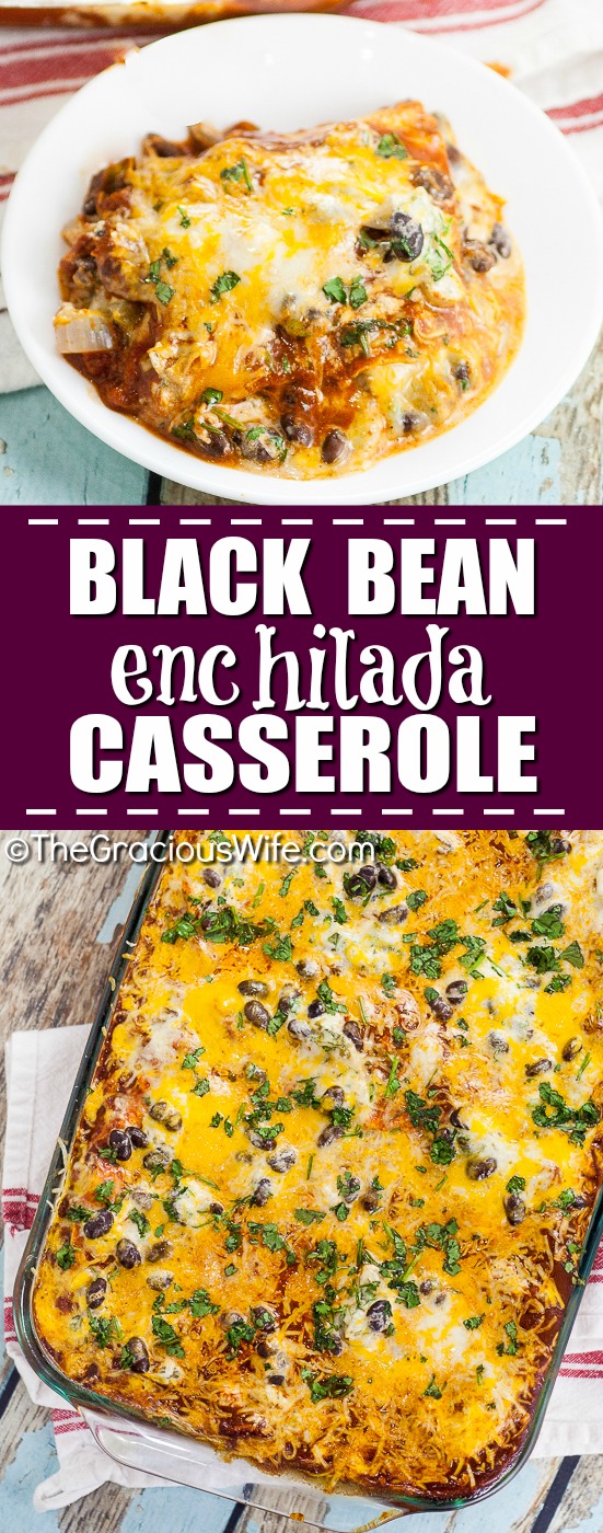 black bean enchilada casserole