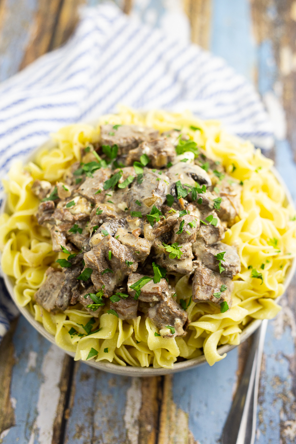 Slow Cooker Beef Stroganoff Recipe | The Gracious Wife